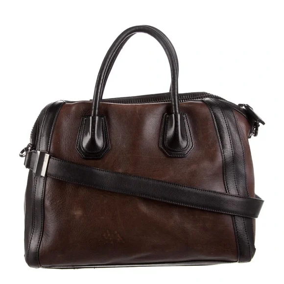 Givenchy Antigona Medium Calfskin Colorblock Bi-Color Purse Bag Tote